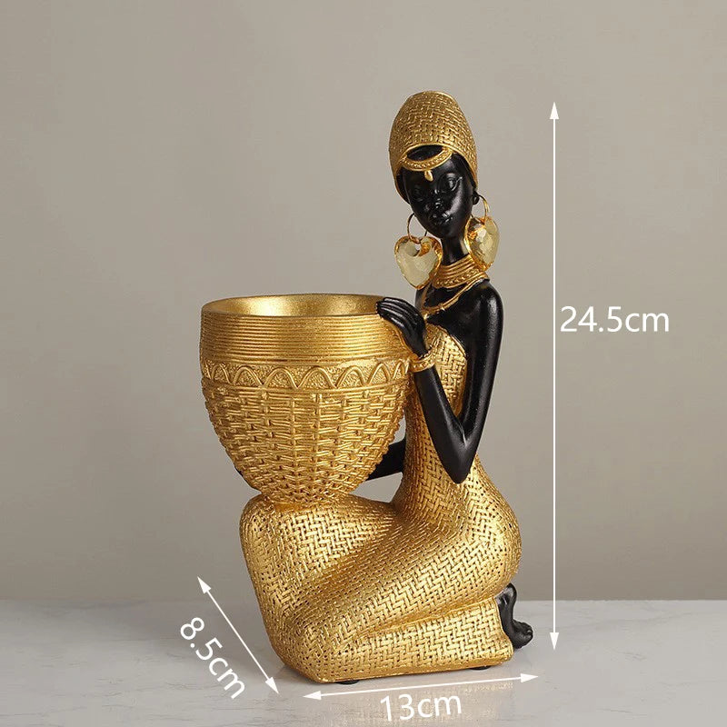 Afrikanische Figur – Resin Vintage Design – Verschiedene Grössen