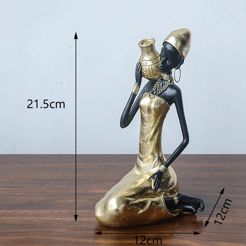 Afrikanische Figur – Resin Vintage Design – Verschiedene Grössen
