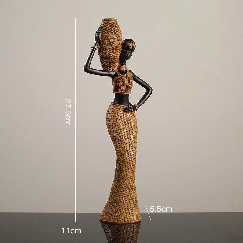Afrikanische Stammesfiguren – Kunstwerk aus Resin – Verschiedene Grössen