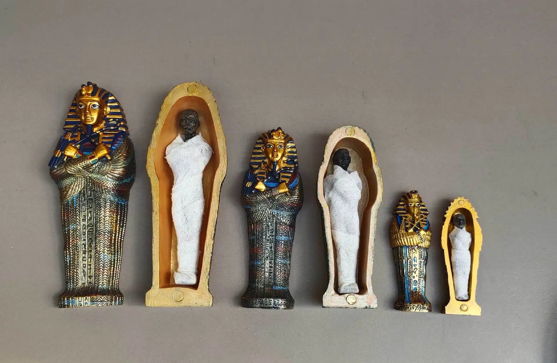 Ägyptische Pharaonenstatue - Harz Design - 12cm Mumie