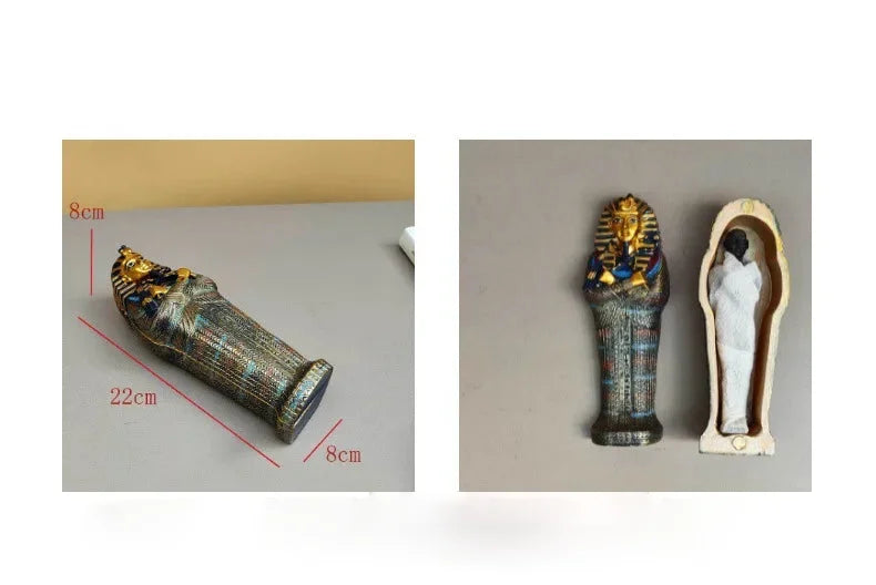Ägyptische Pharaonenstatue - Harz Design - 12cm Mumie