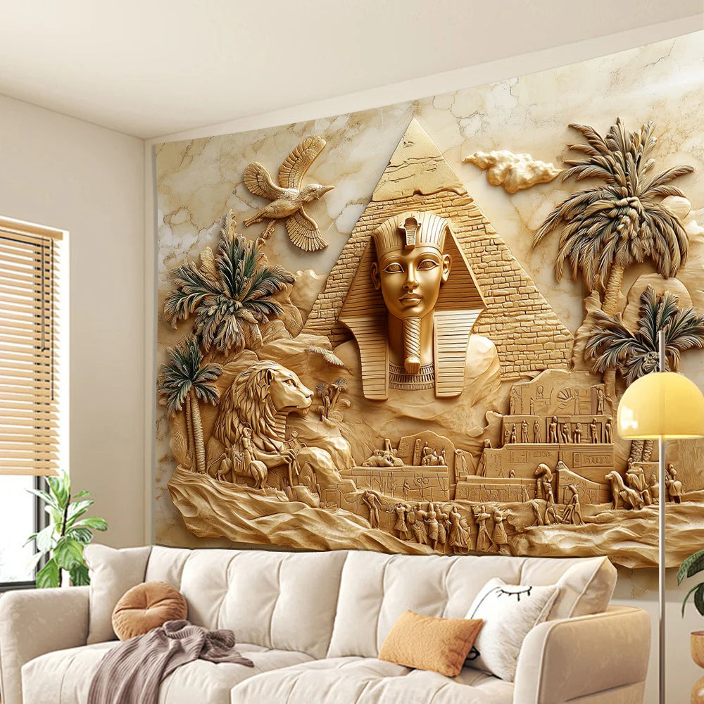 Ägyptischer 3D-Wandteppich aus Polyester in Farbe LF-5130060GT, Grösse 70X100 cm
