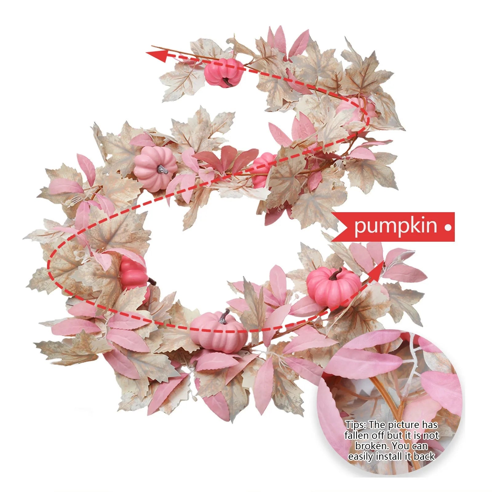 Ahornblatt Girlande – Elegante Herbstdeko – 1.8–7.3 m