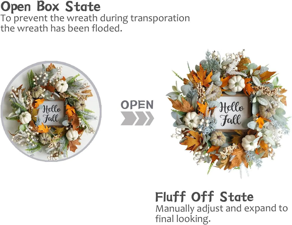 Ahornblatt Kranz – PVC Design – 45cm Rund