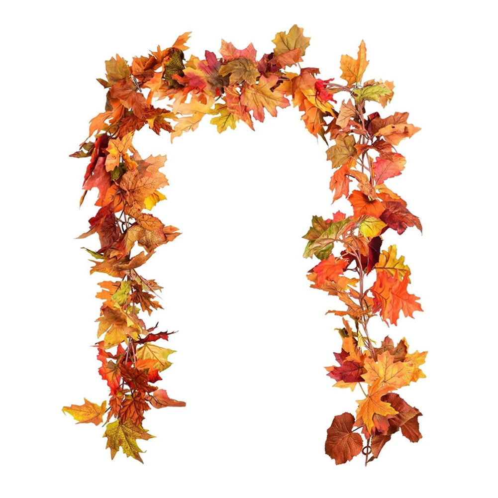 Ahornblätter Girlande – Lebendige Herbstfarben – 200CM