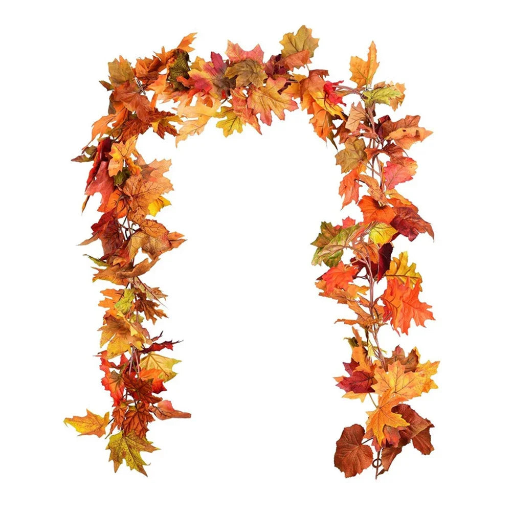 Ahornblätter Girlande – Lebendige Herbstfarben – 200CM