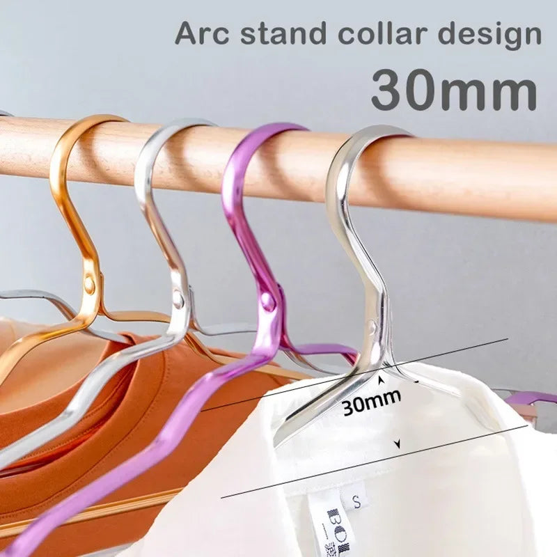 Aluminium-Kleiderhaken – Metall Antirutsch Design - 10er Set