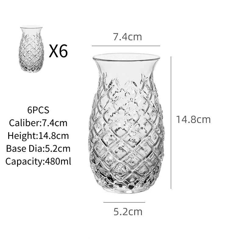 Ananas-Cocktailglas – Kreatives Glasdesign 480ml