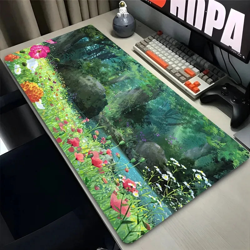 Anime Mouse Pad aus Gummi, mehrfarbig, Grösse: 1000x500x2mm, modern