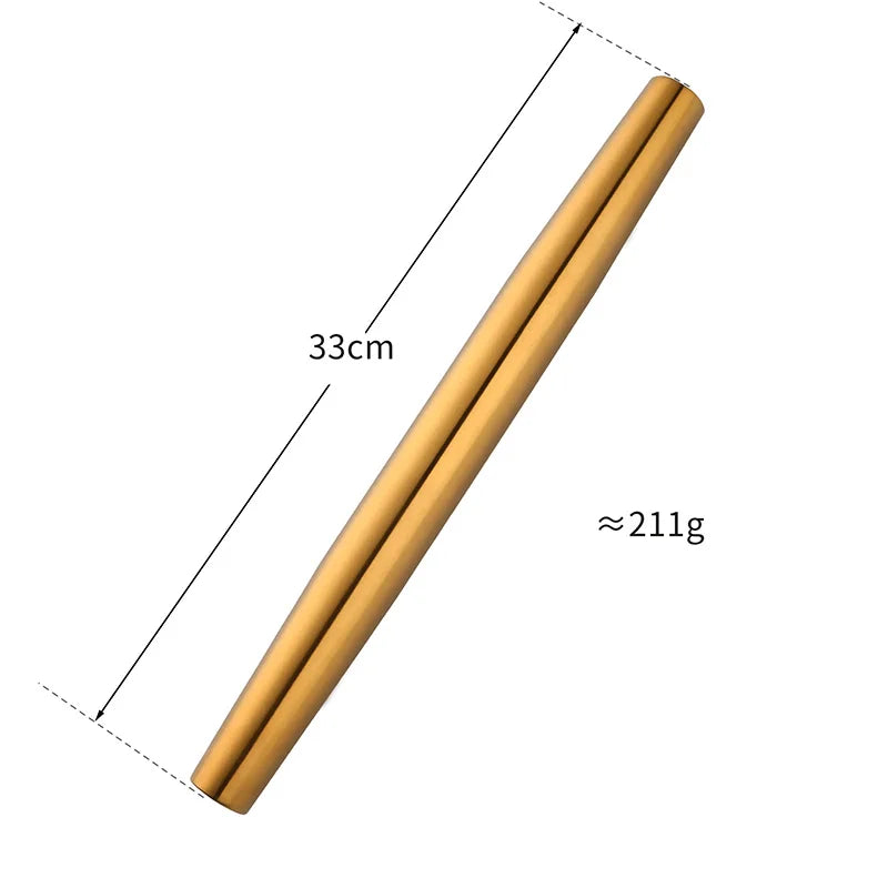 Antihaft-Teigroller – Edelstahl Matt – Einsatz am Tisch