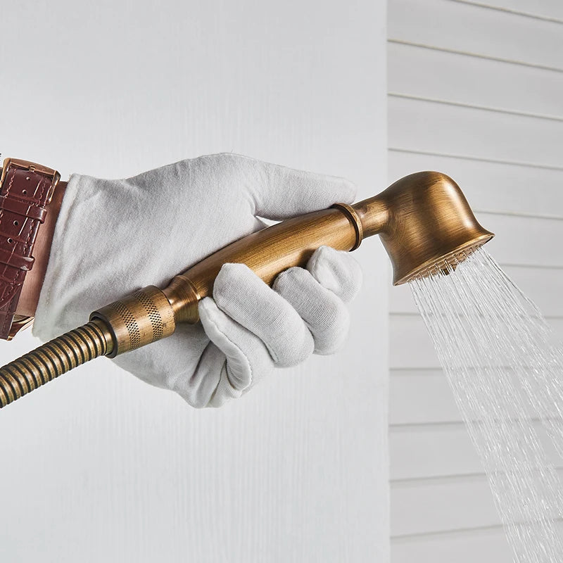 Antiker Bronze Duschkopf – Messing – Wassersparend