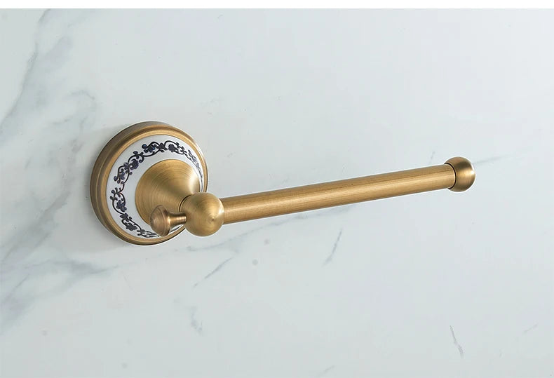 Antiker Messing Toilettenhalter – Kupfer Wandmontage