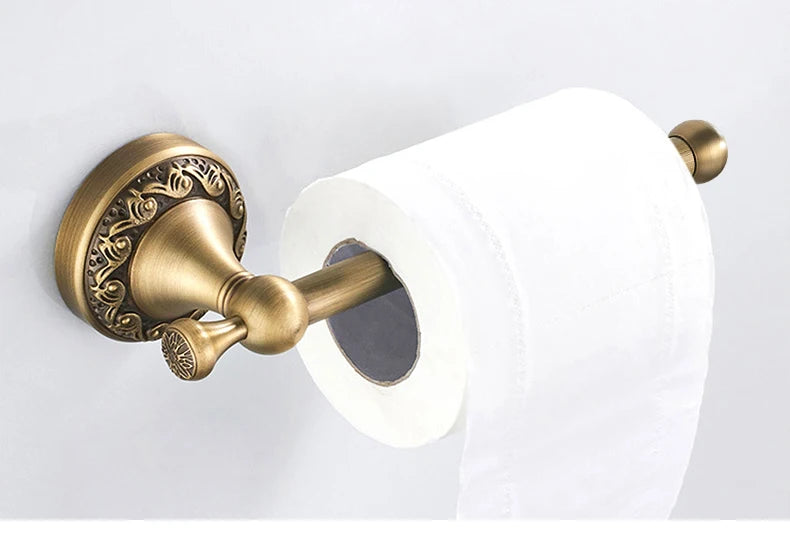 Antiker Messing Toilettenhalter – Kupfer Wandmontage