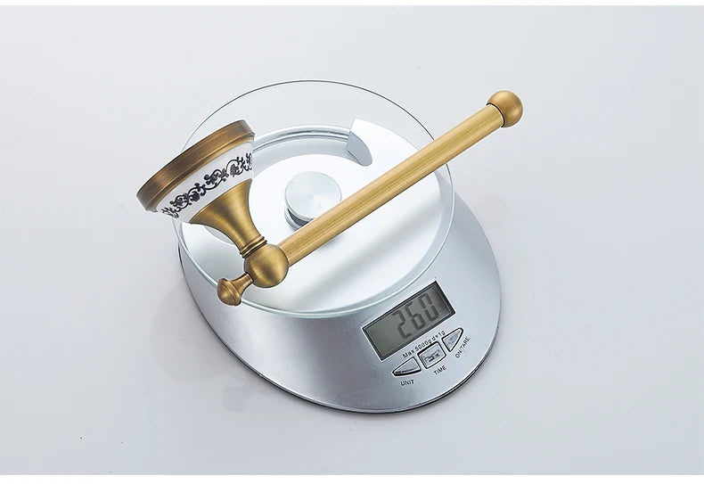 Antiker Messing Toilettenhalter – Kupfer Wandmontage