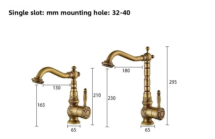 Antiker Wasserhahn – Messing Klassisch – Heiss & Kalt