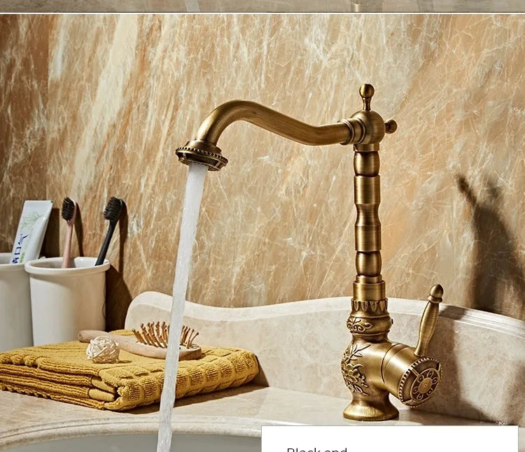 Antiker Wasserhahn – Messing Klassisch – Heiss & Kalt