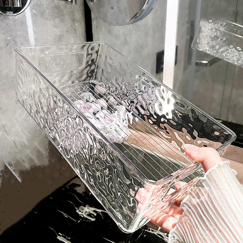 Aufbewahrungsbox – PET Gletscher-Design – Stapelbar, 25.5×15.3×7.3cm