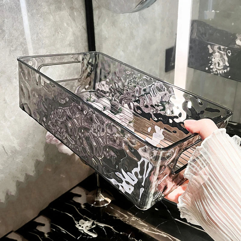 Aufbewahrungsbox – PET Gletscher-Design – Stapelbar, 25.5×15.3×7.3cm