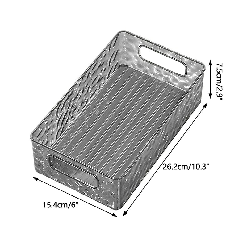 Aufbewahrungsbox – PET Gletscher-Design – Stapelbar, 25.5×15.3×7.3cm