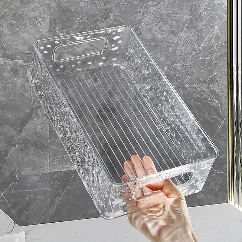 Aufbewahrungsbox – PET Gletscher-Design – Stapelbar, 25.5×15.3×7.3cm