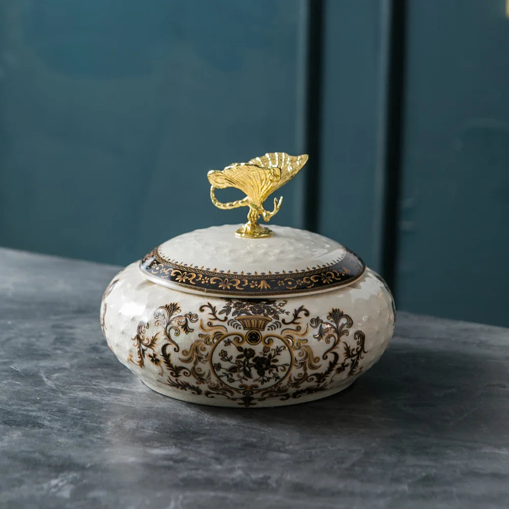 Aufbewahrungsglas – Keramikblume – Tischgebrauch