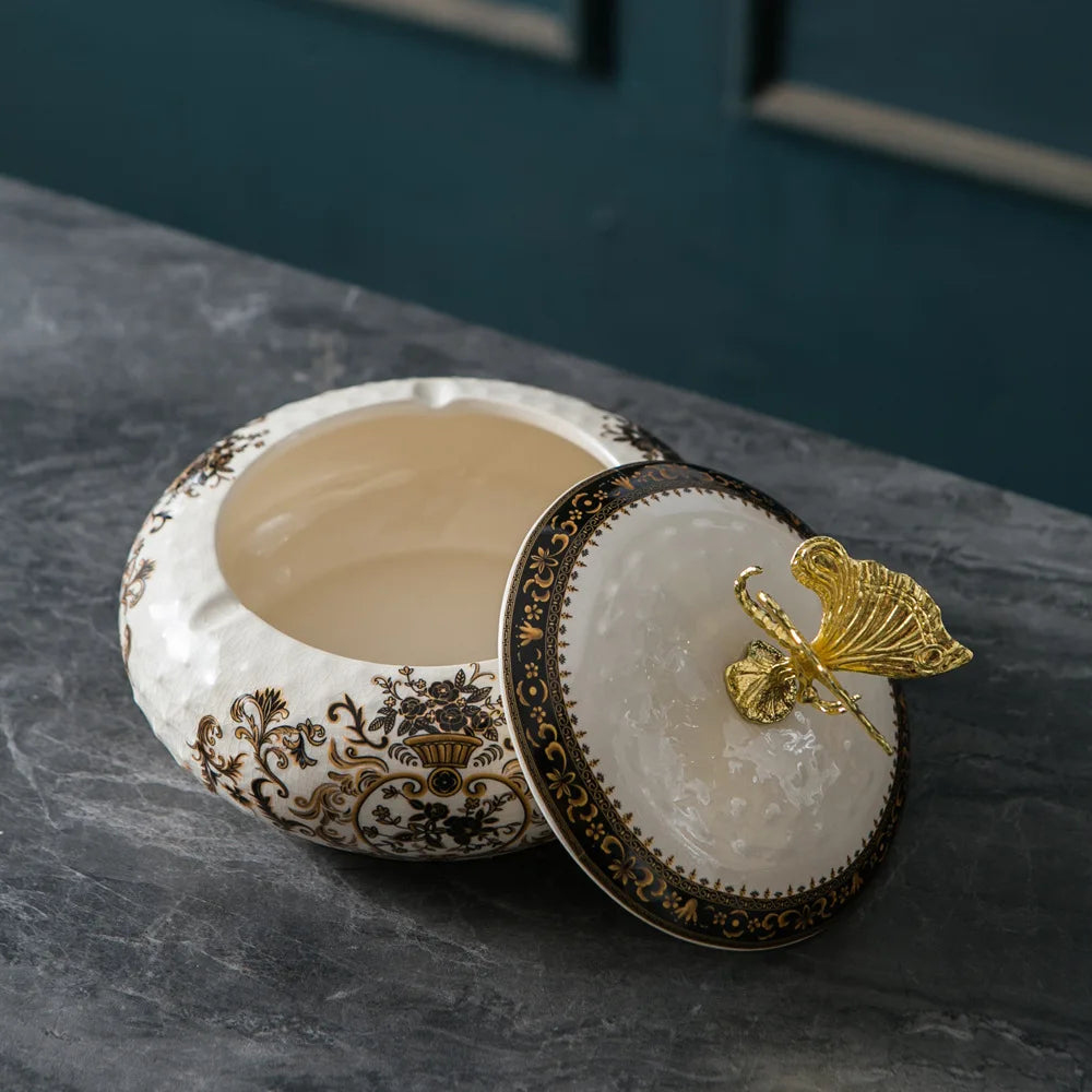 Aufbewahrungsglas – Keramikblume – Tischgebrauch