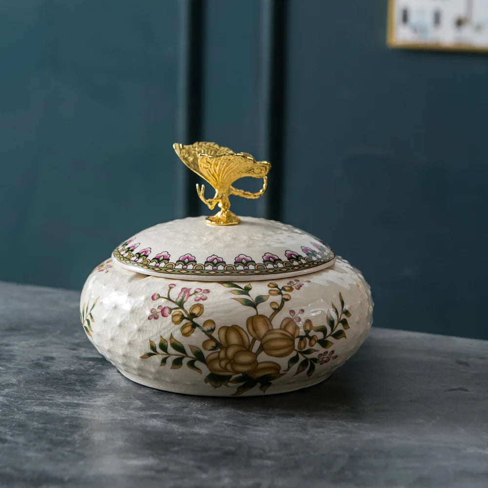 Aufbewahrungsglas – Keramikblume – Tischgebrauch