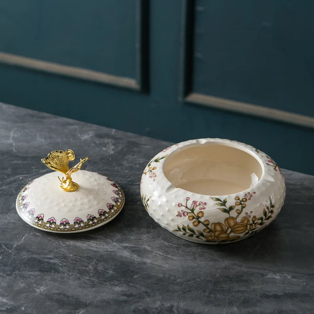 Aufbewahrungsglas – Keramikblume – Tischgebrauch