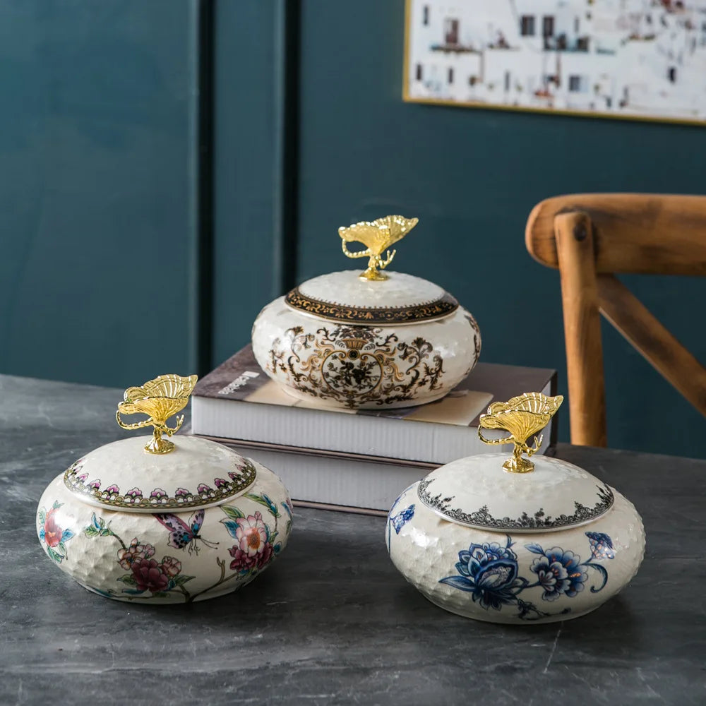 Aufbewahrungsglas – Keramikblume – Tischgebrauch