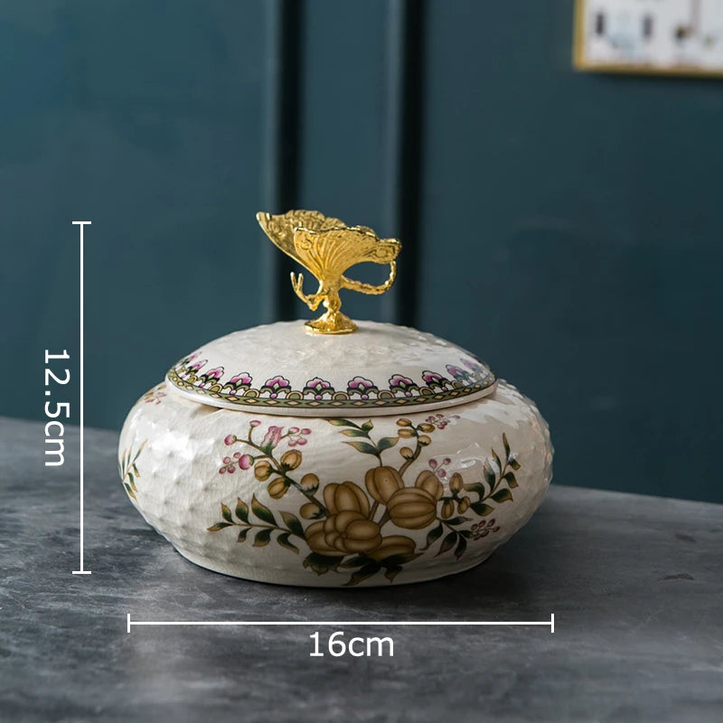 Aufbewahrungsglas – Keramikblume – Tischgebrauch