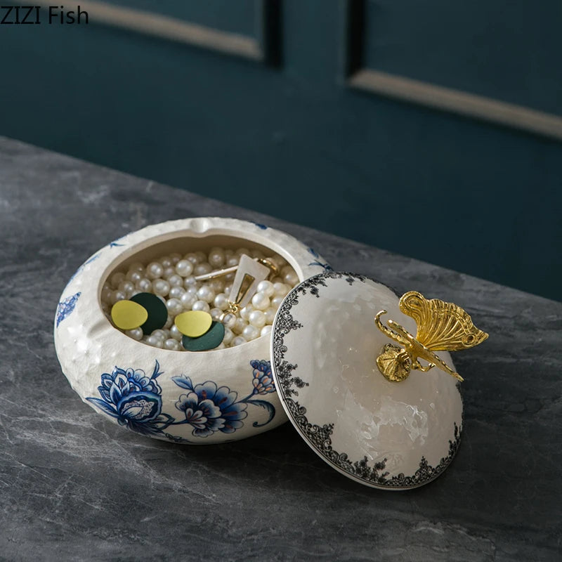 Aufbewahrungsglas – Keramikblume – Tischgebrauch