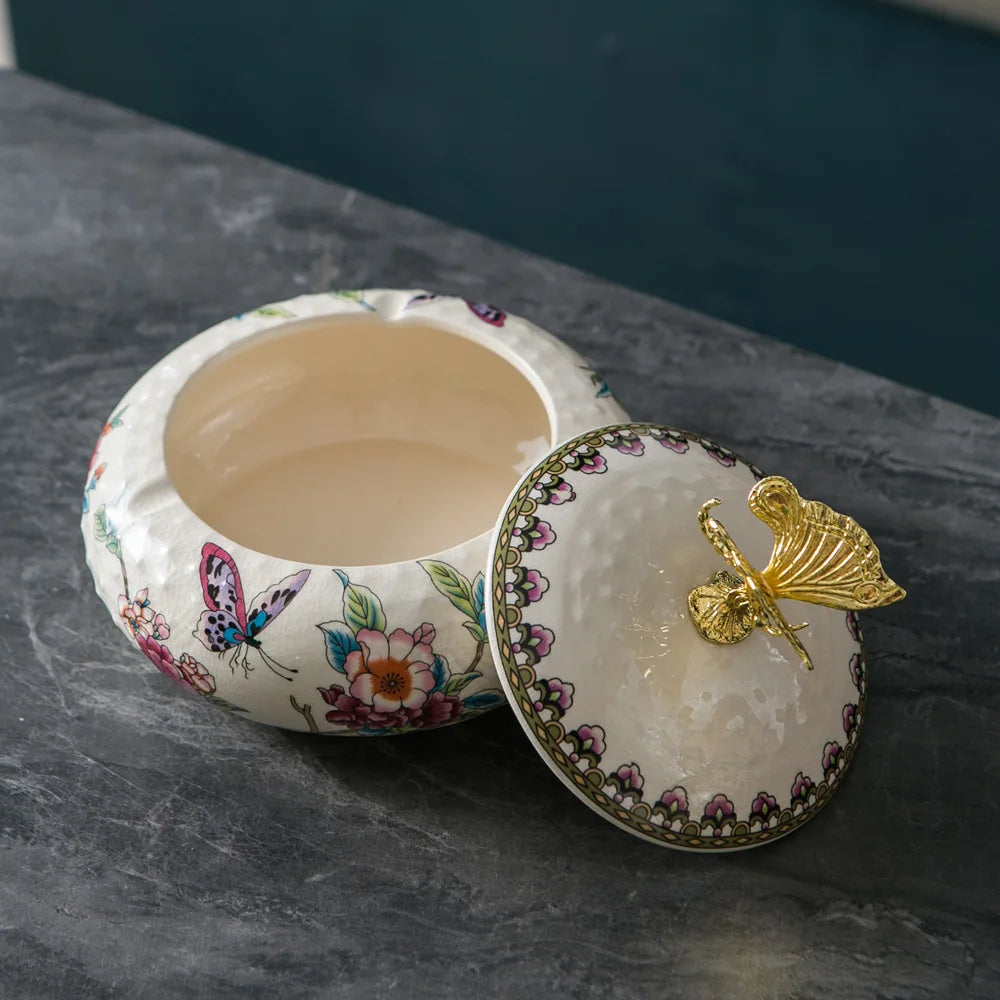 Aufbewahrungsglas – Keramikblume – Tischgebrauch