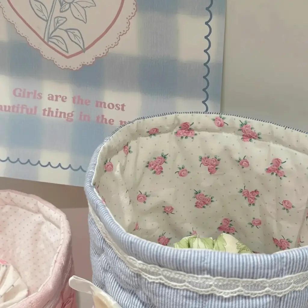 Aufbewahrungskorb – Handgefertigt Stoff – 17 x 15 cm