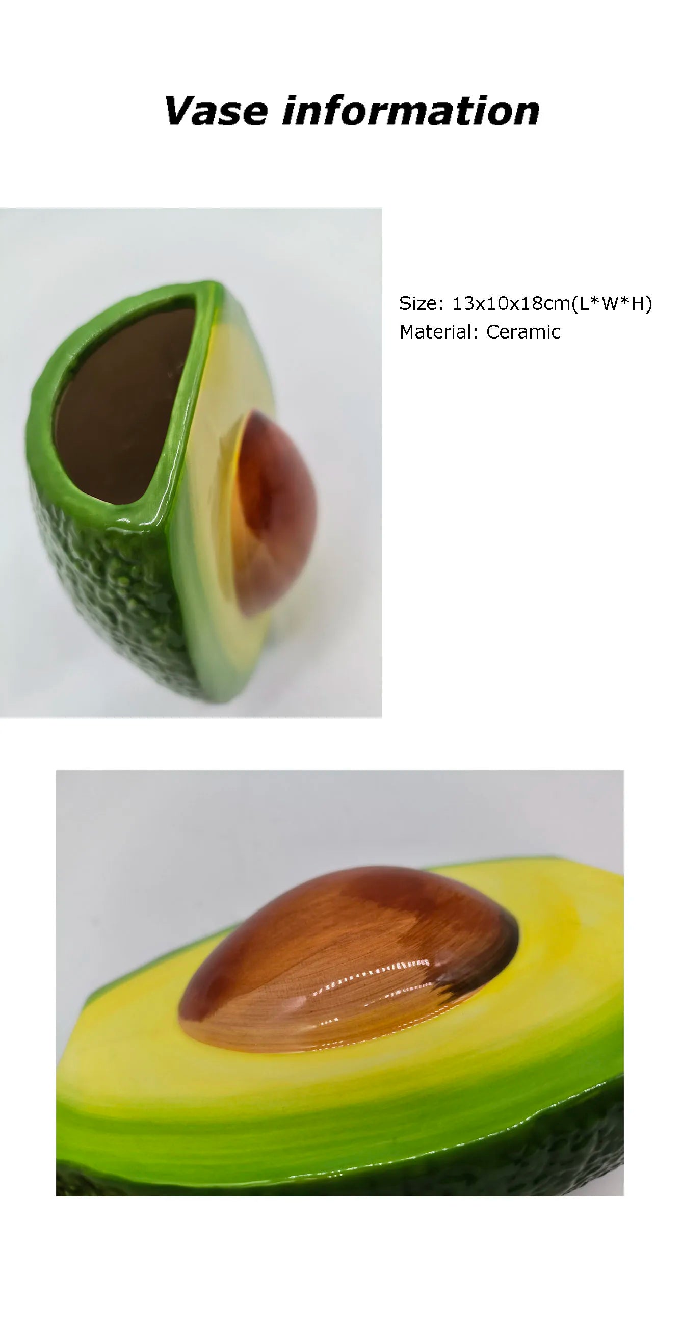 Avocado Vase – Modernes Keramikdesign – Tischdeko