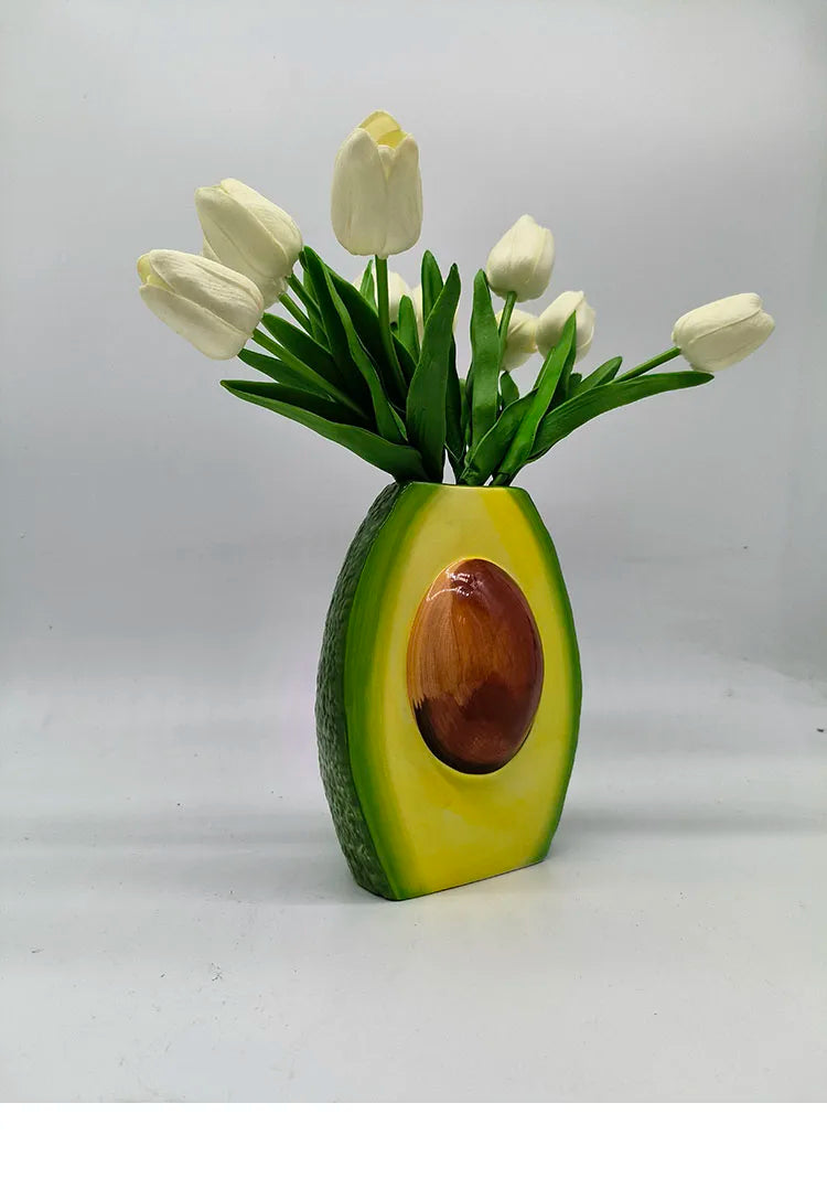 Avocado Vase – Modernes Keramikdesign – Tischdeko