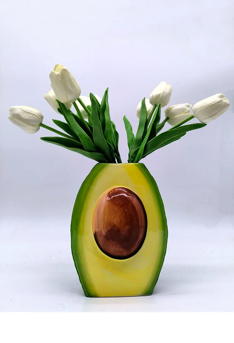 Avocado Vase – Modernes Keramikdesign – Tischdeko