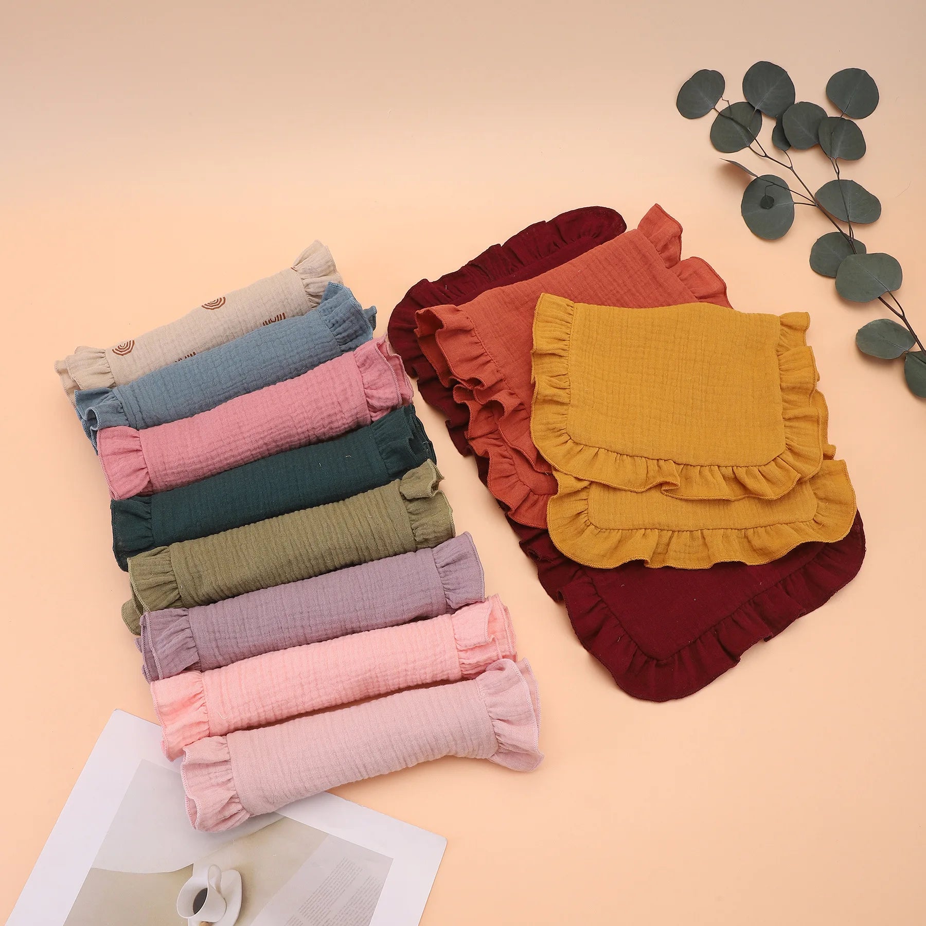 Baby Spucktücher – Weiches Baumwoll-Rüschendesign