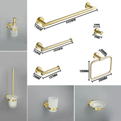 Badezimmer Hardware Set – Gebürstetes Gold – Wandmontage