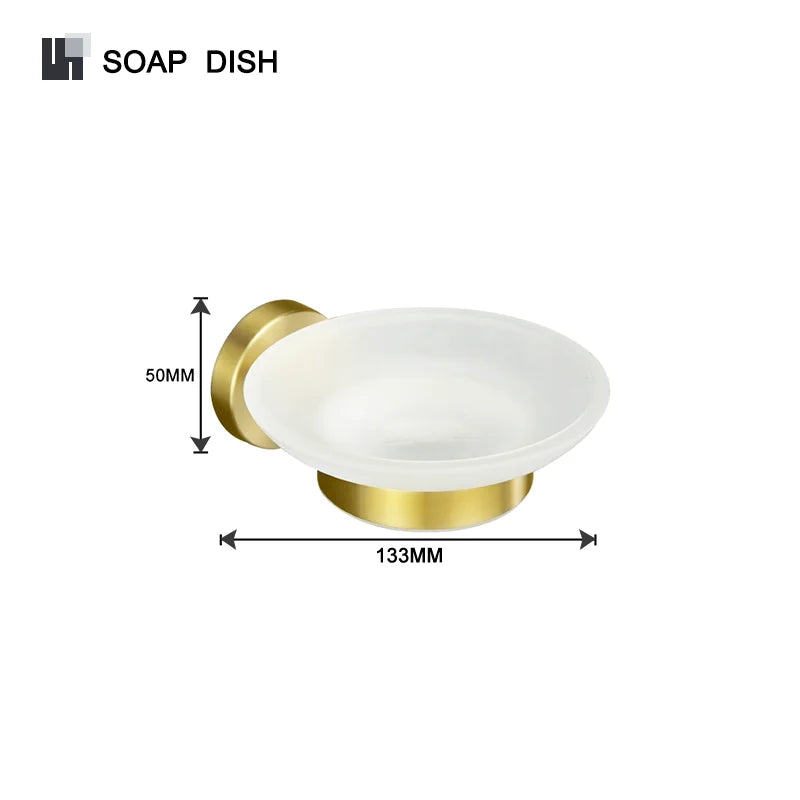 Badezimmer Hardware Set – Gebürstetes Gold – Wandmontage