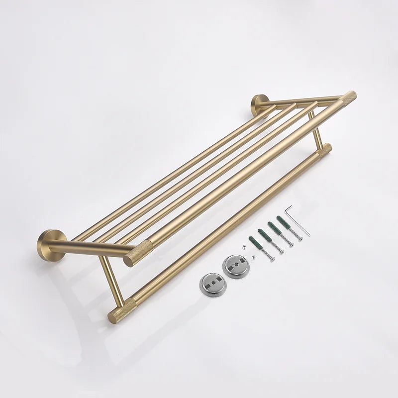 Badezimmer Hardware Set – Gebürstetes Gold – Wandmontage