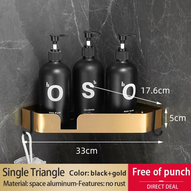 Badezimmer Regal – Aluminiumlegierung – Wandmontiert