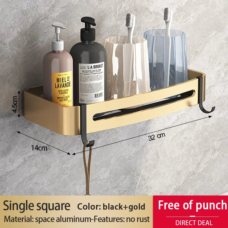 Badezimmer Regal – Aluminiumlegierung – Wandmontiert