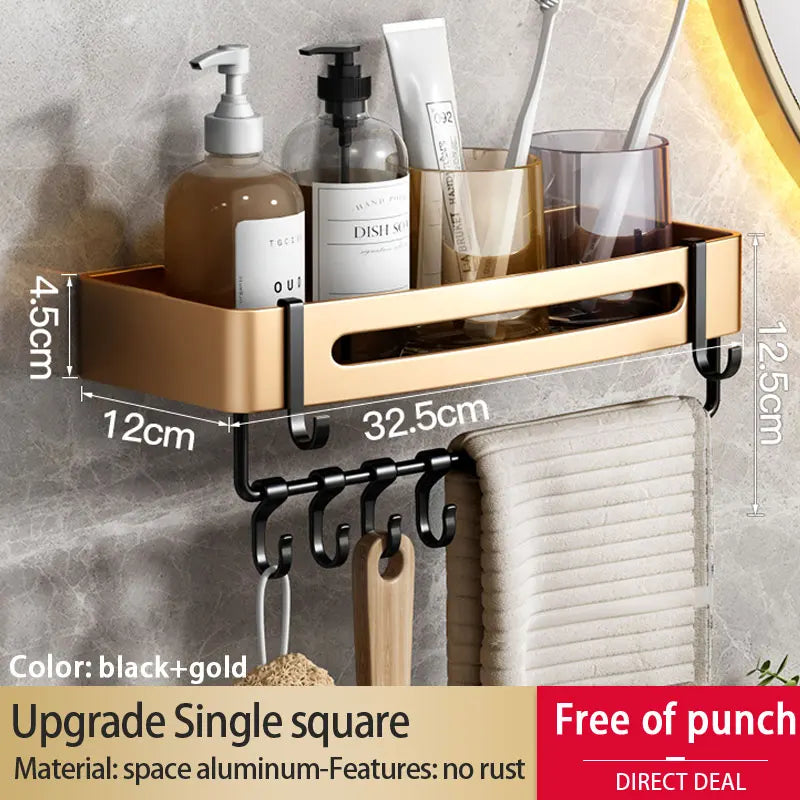 Badezimmer Regal – Aluminiumlegierung – Wandmontiert