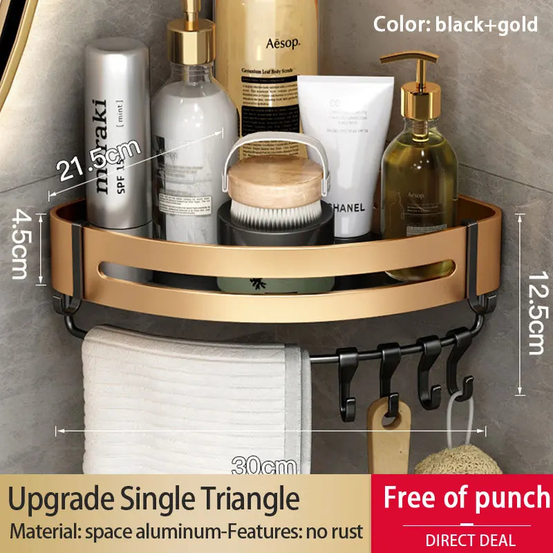 Badezimmer Regal – Aluminiumlegierung – Wandmontiert