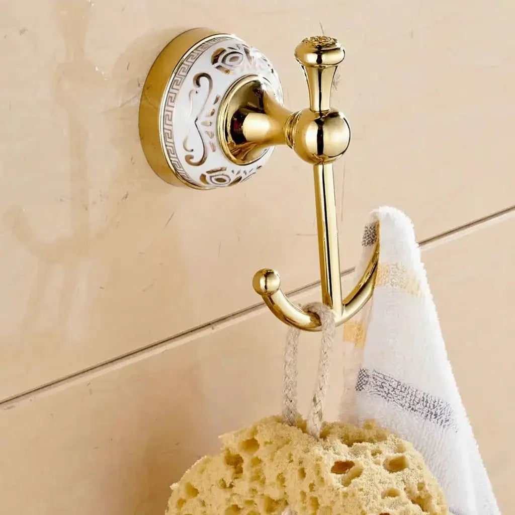 Badezimmer-Set – Gold Zinklegierung – 60cm