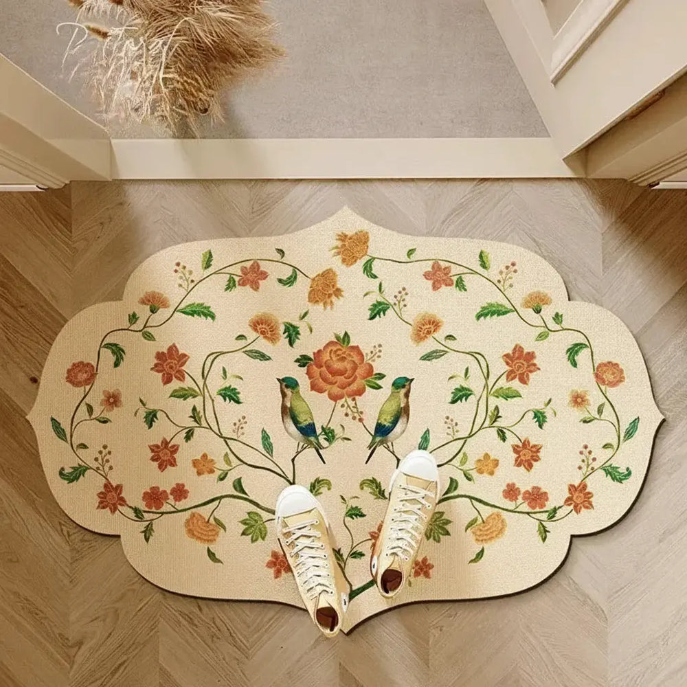 Rechteckige Badematte aus Diatomeenerde, Farbe: Miaozhu Tinglan, Grösse: 50X80cm