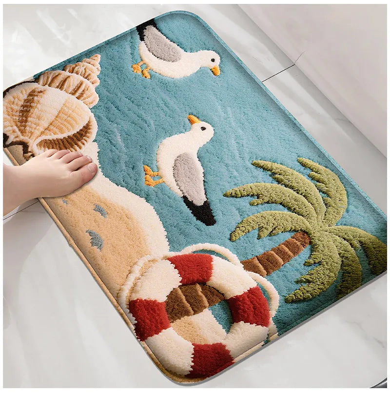 Badezimmermatte – Modernes Flanell-Design – 40x60cm