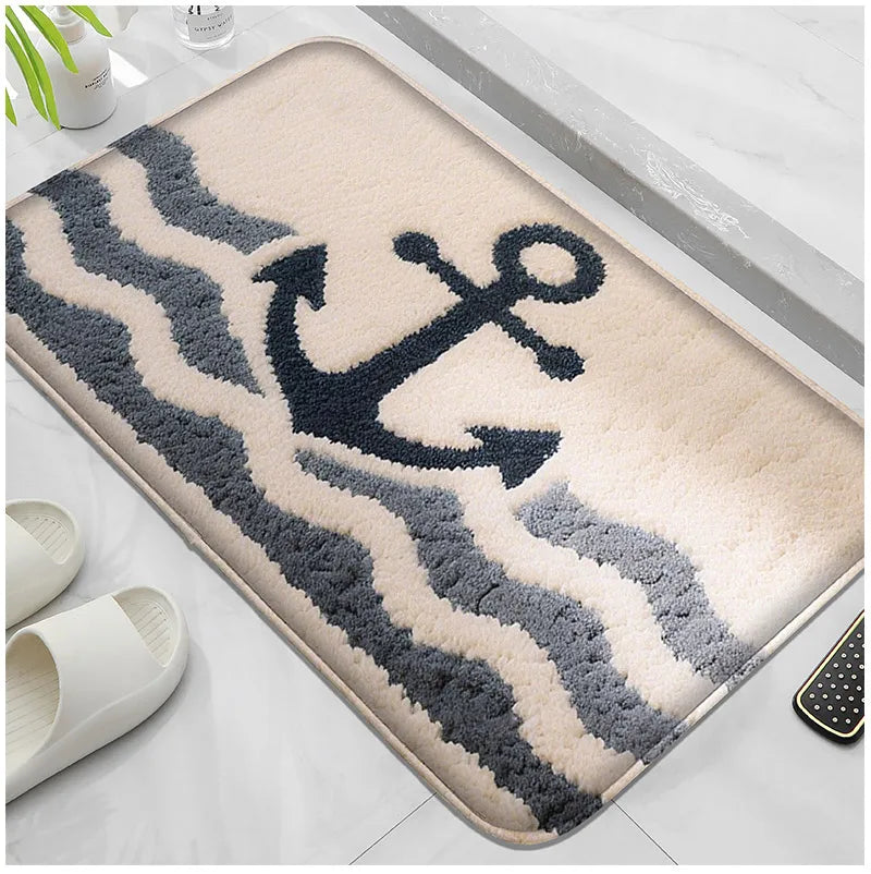 Badezimmermatte – Modernes Flanell-Design – 40x60cm