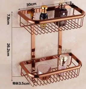 Badregale – Messing Ecke – Zweistöckig