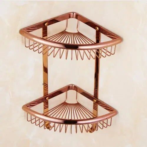 Badregale – Messing Ecke – Zweistöckig